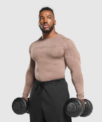 Tectonic Long Sleeve T-Shirt Mocha Mauve/Walnut Brown