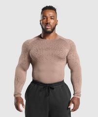 Tectonic Long Sleeve T-Shirt Mocha Mauve/Walnut Brown