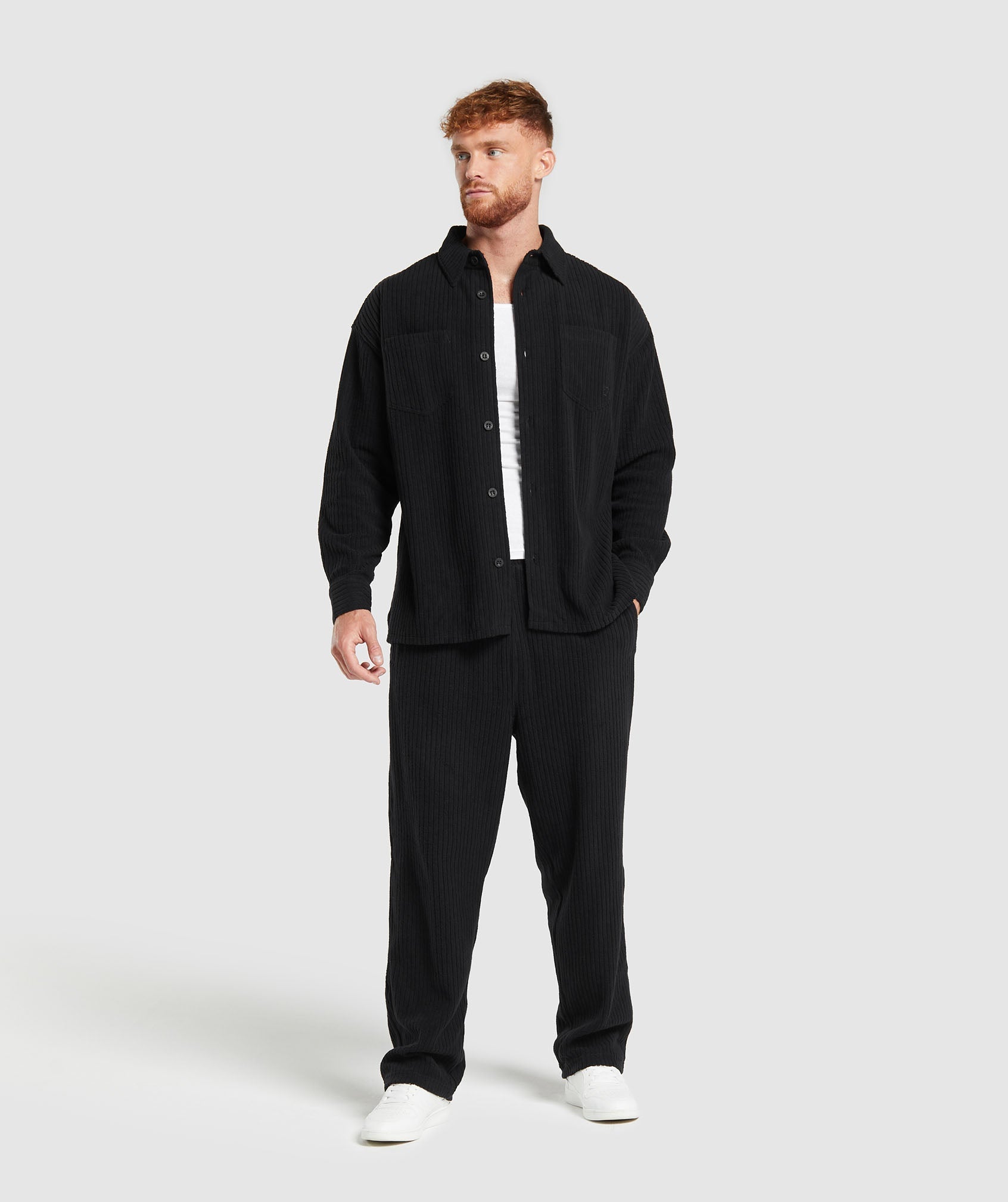 Cord Overshirt Black