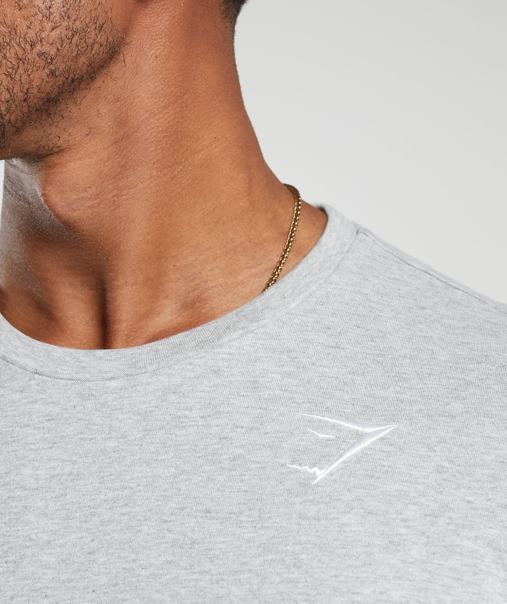 Crest Long Sleeve T-Shirt Light Grey Marl