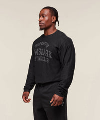 Lightweight Slub Textured Long Sleeve T-Shirt Black
