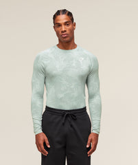 Geo Seamless Long Sleeve T-Shirt Morning Blue/Celeste Blue