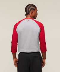 GSLC Raglan 3/4 Sleeve T-Shirt Light Grey Core Marl/Conditioning Red