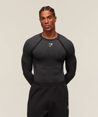 Shadow Seamless Long Sleeve T-Shirt Black