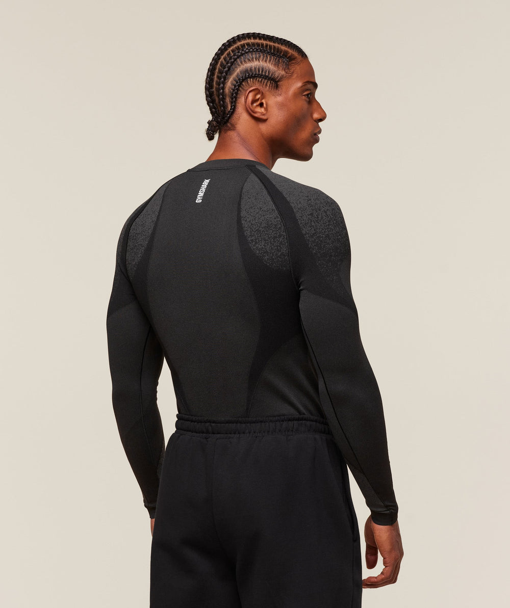 Shadow Seamless Long Sleeve T-Shirt Black