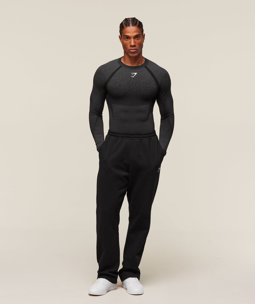 Shadow Seamless Long Sleeve T-Shirt Black