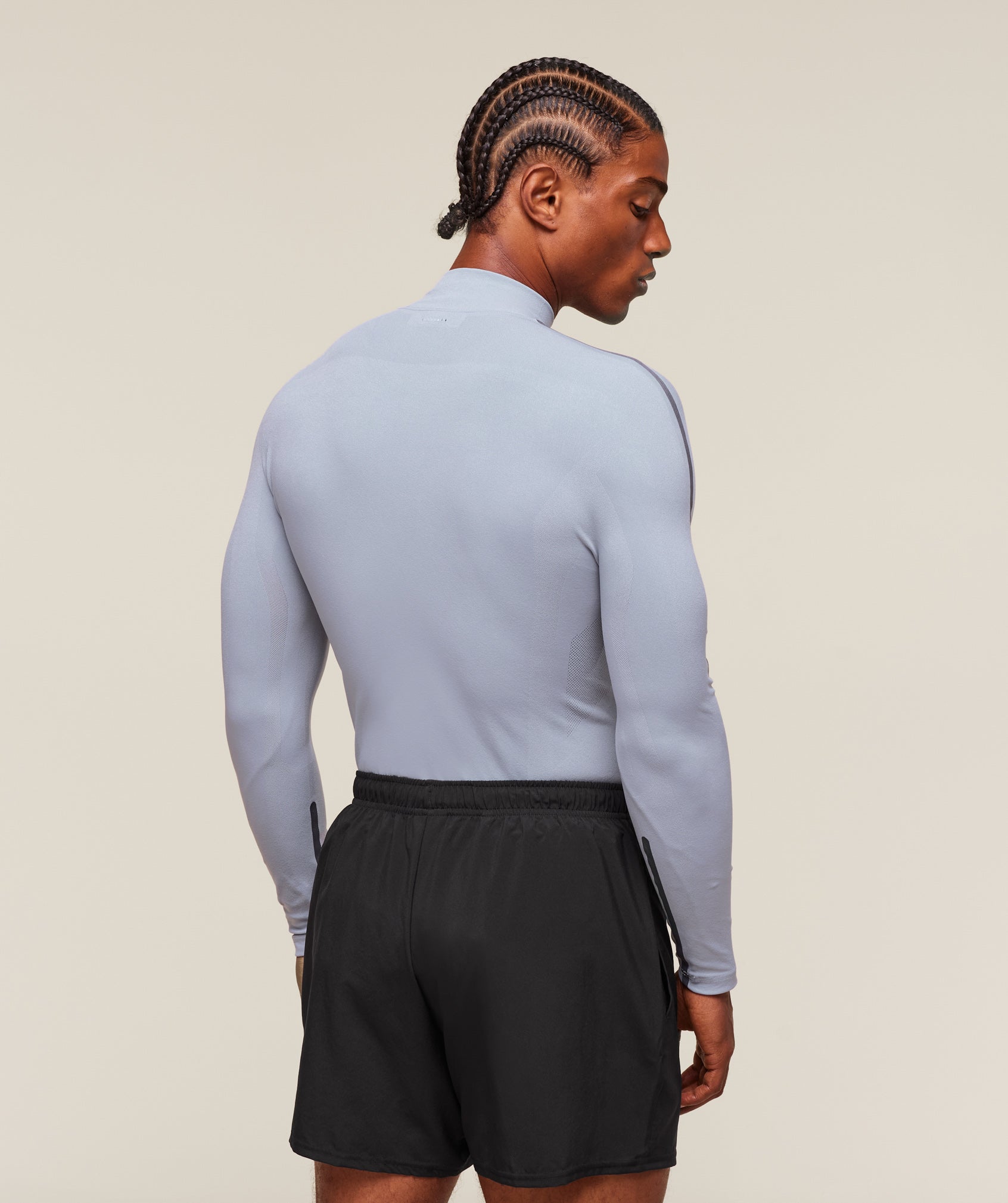 everywear Warp Knit 1/4 Zip Pale Blue