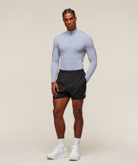 everywear Warp Knit 1/4 Zip Pale Blue