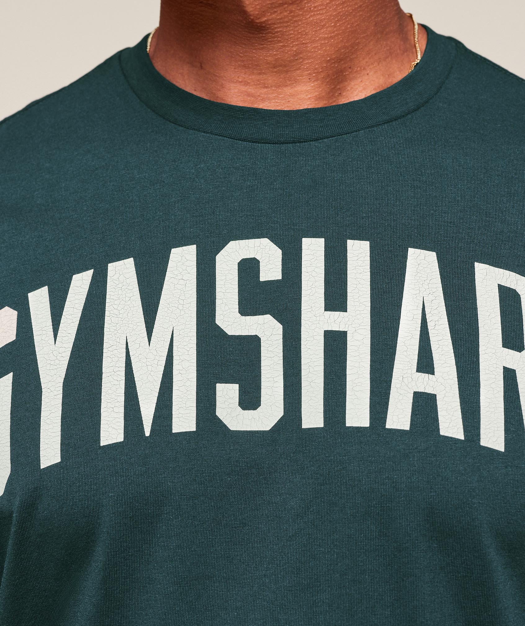 Worn Graphic Long Sleeve T-Shirt Deep Petrol Blue