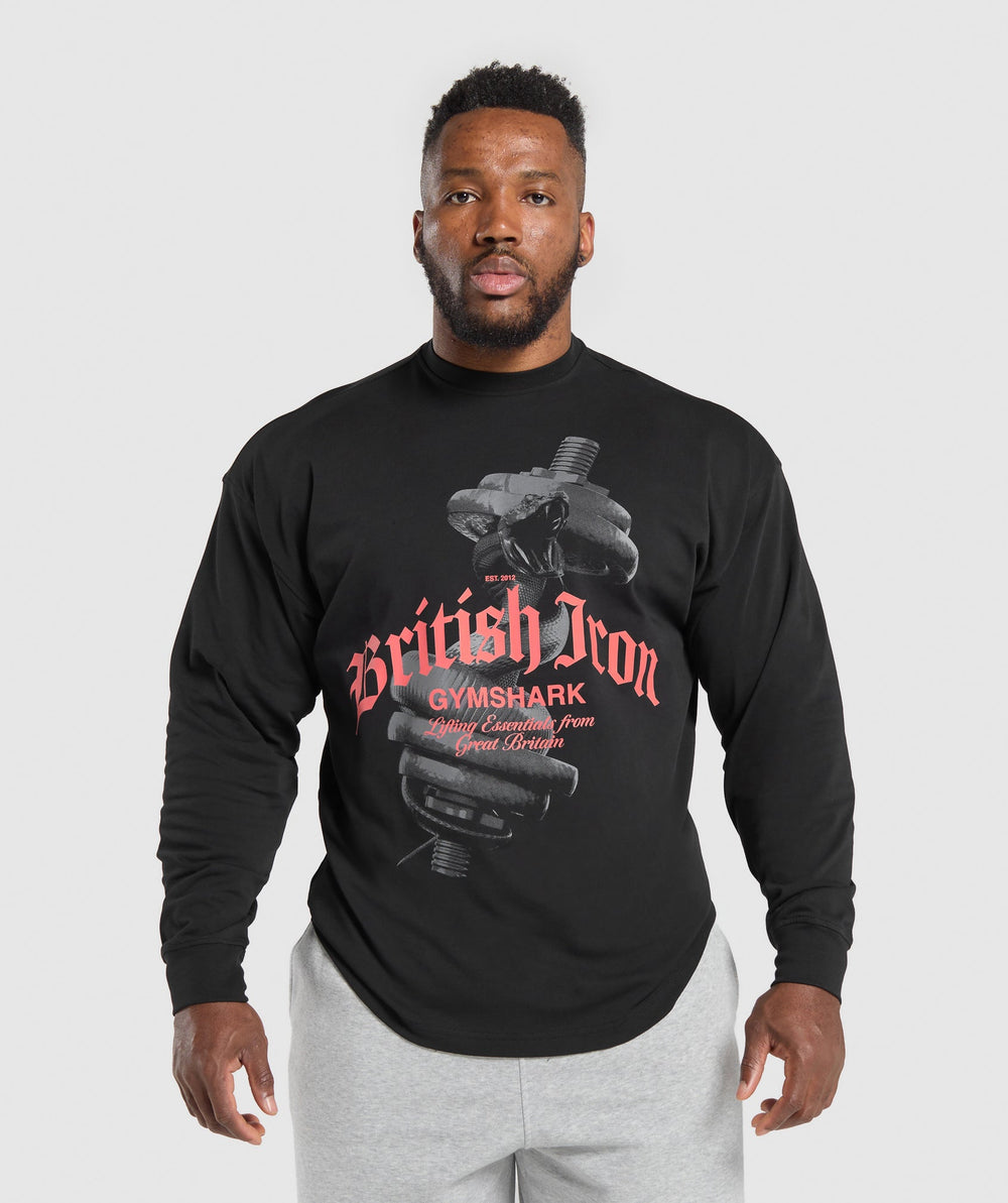 British Iron Long Sleeve T-Shirt Black