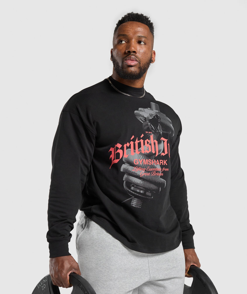 British Iron Long Sleeve T-Shirt Black