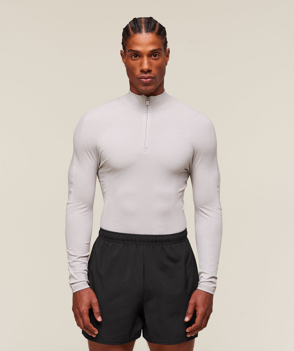 everywear Warp Knit 1/4 Zip Tame Grey