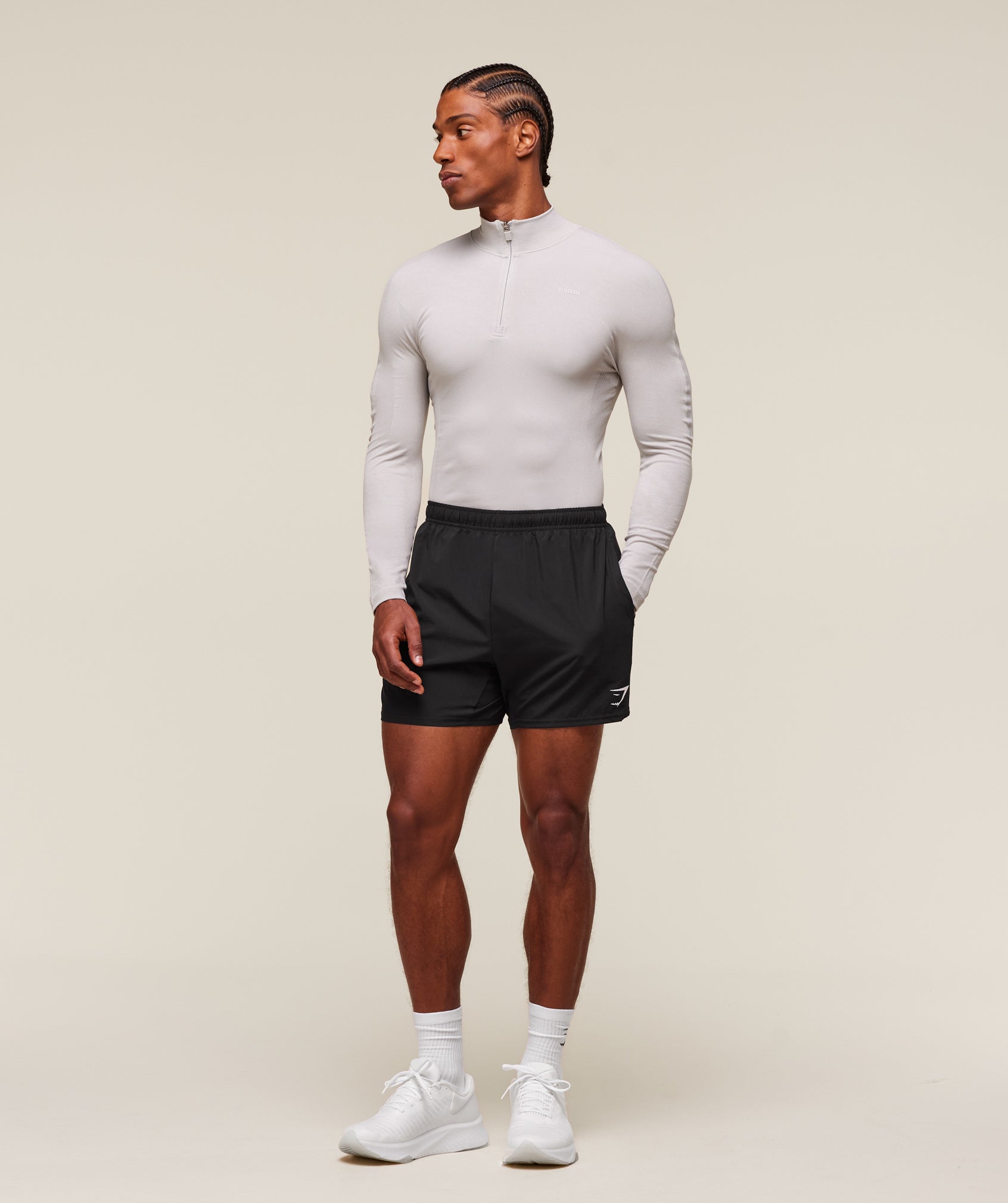 everywear Warp Knit 1/4 Zip Tame Grey