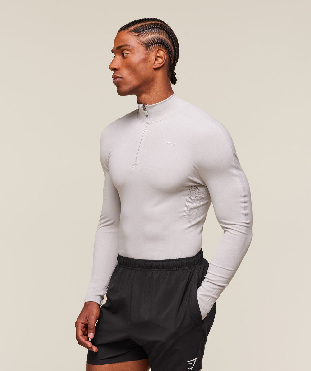 everywear Warp Knit 1/4 Zip Tame Grey