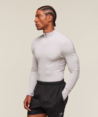 everywear Warp Knit 1/4 Zip Tame Grey