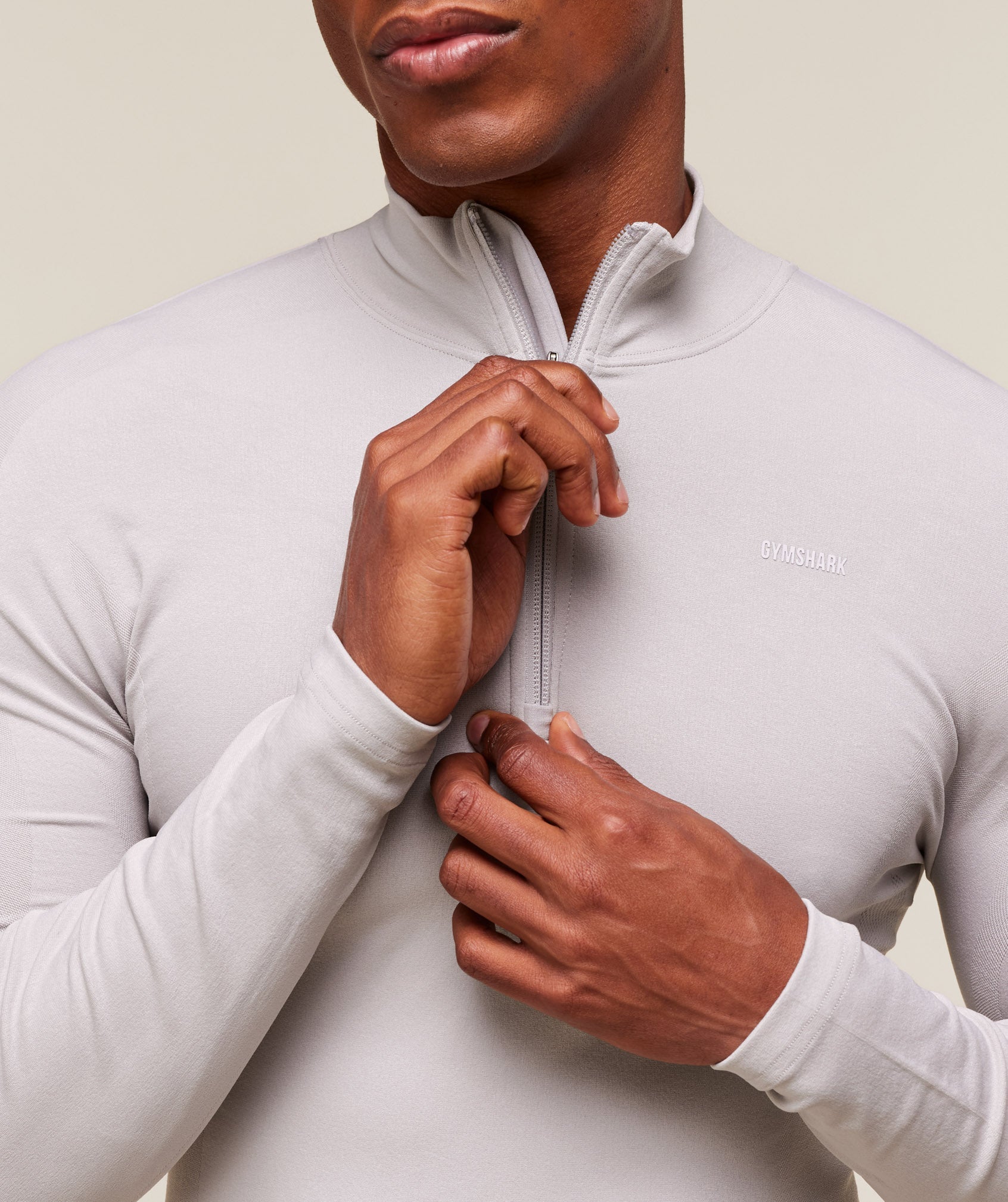 everywear Warp Knit 1/4 Zip Tame Grey