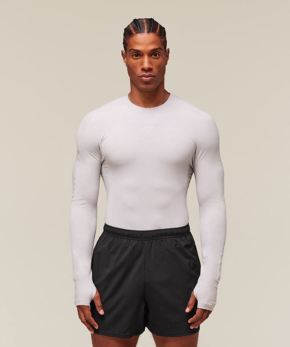 everywear Warp Knit Long Sleeve T-Shirt Tame Grey