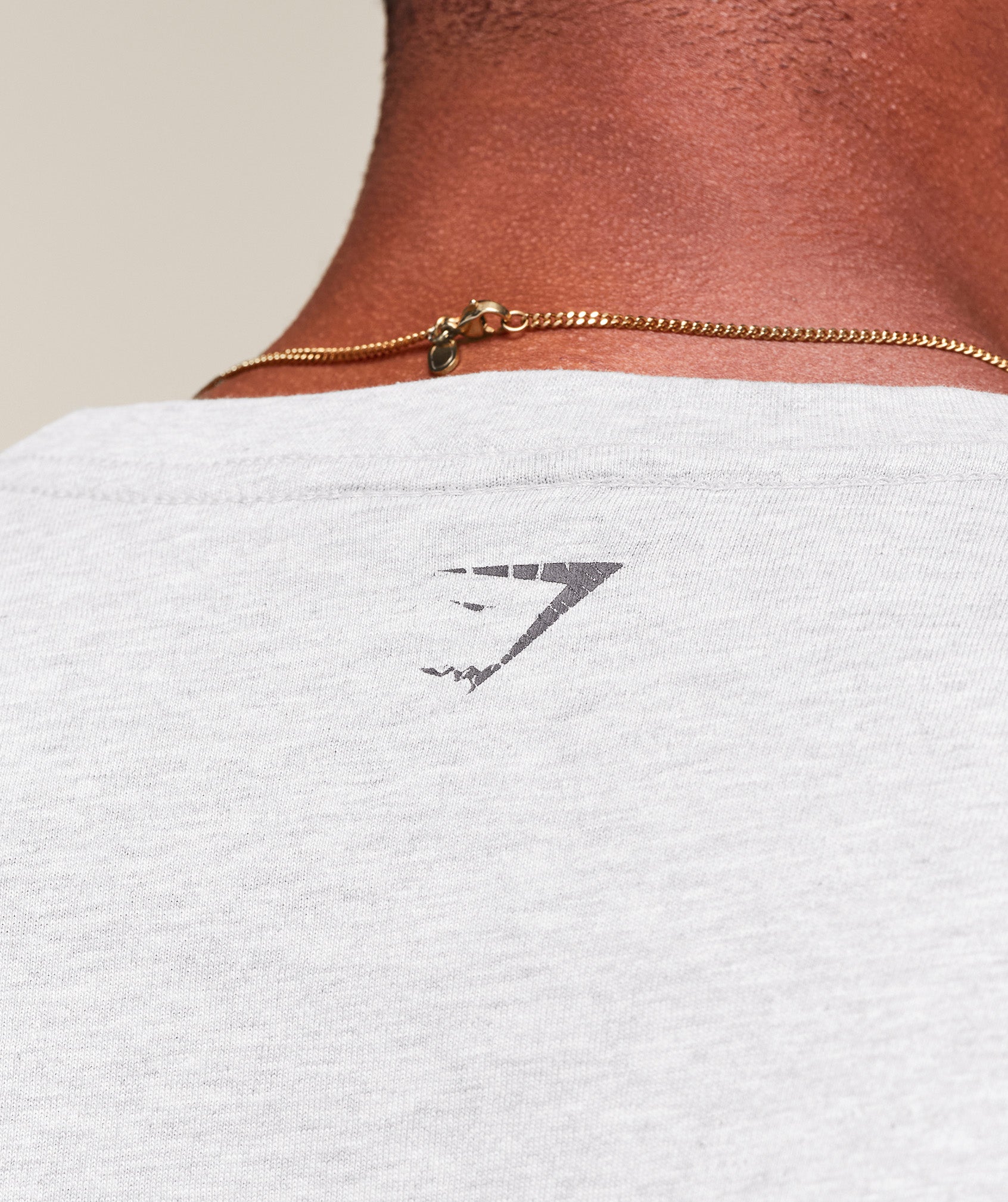 Worn Graphic Long Sleeve T-Shirt Light Grey Core Marl