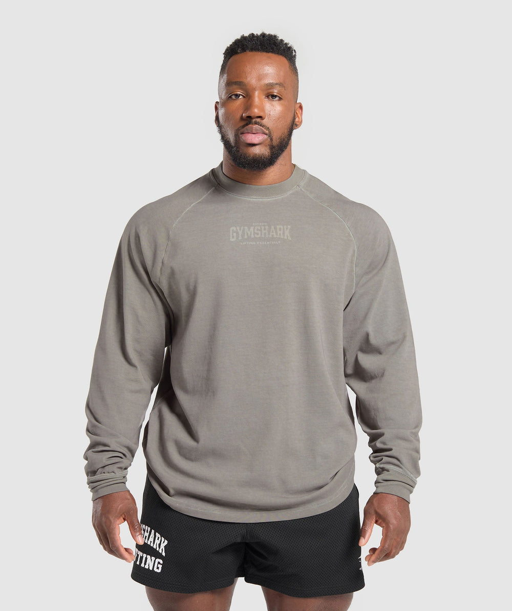Heavyweight Long Sleeve T-Shirt Metal Grey/Asphalt Grey Wash