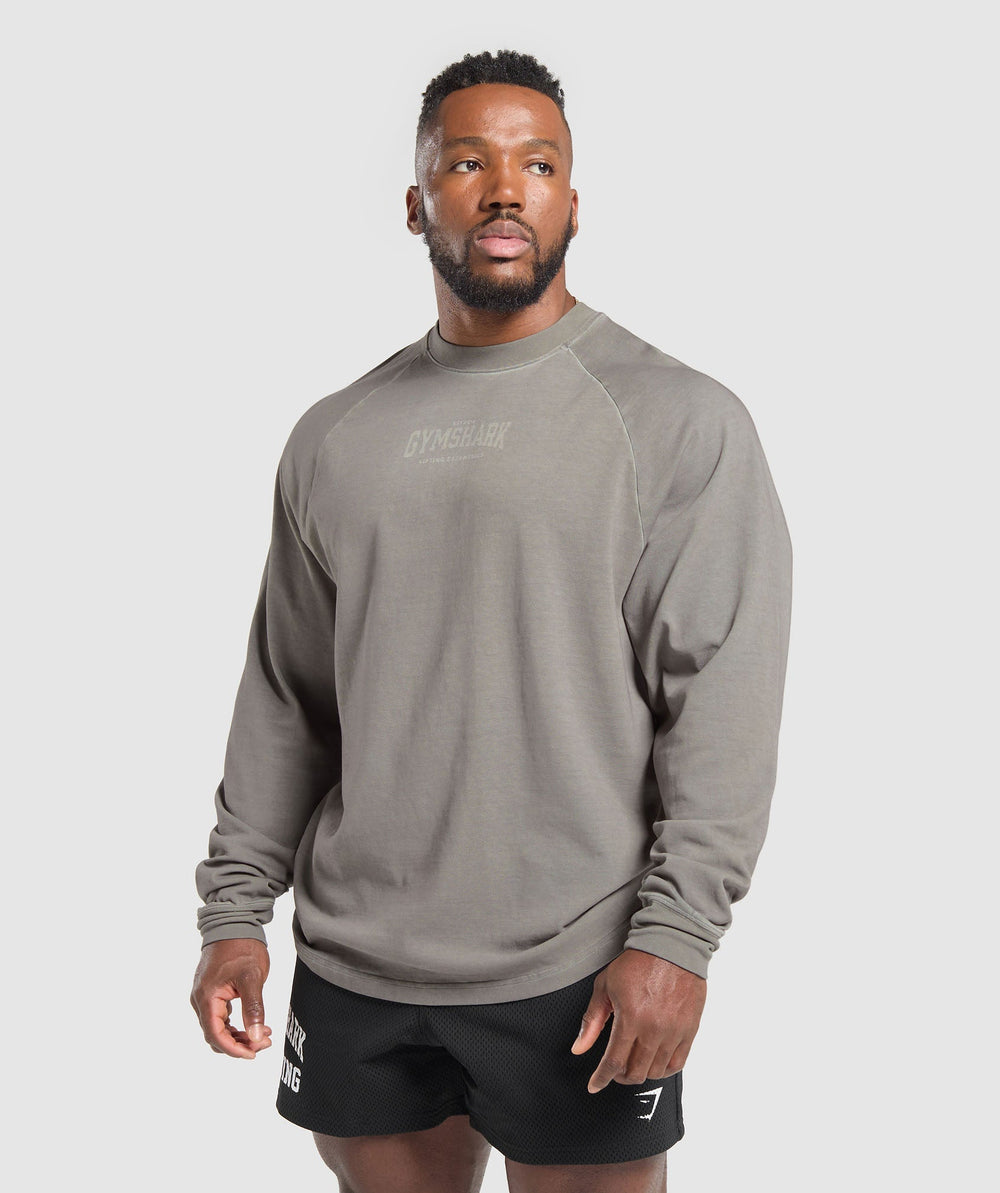 Heavyweight Long Sleeve T-Shirt Metal Grey/Asphalt Grey Wash