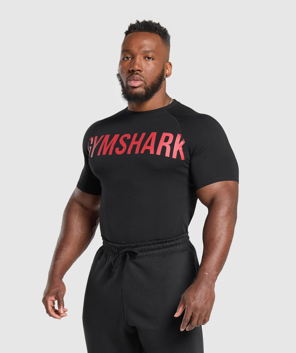Prime T-Shirt Black/Vivid Red