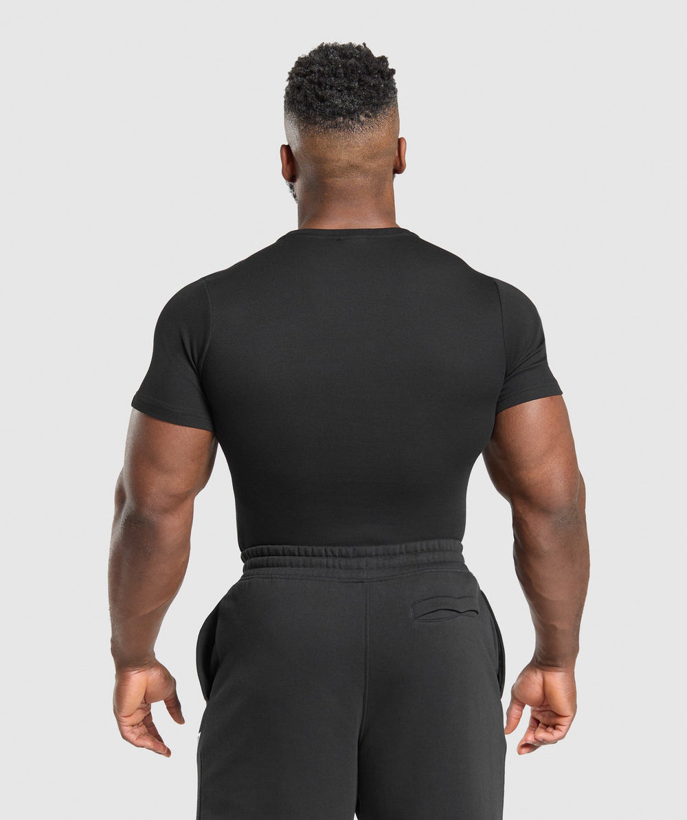 Ribbed T-Shirt Black