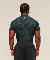 Geo Seamless T-Shirt Deep Petrol Blue/Unit Green