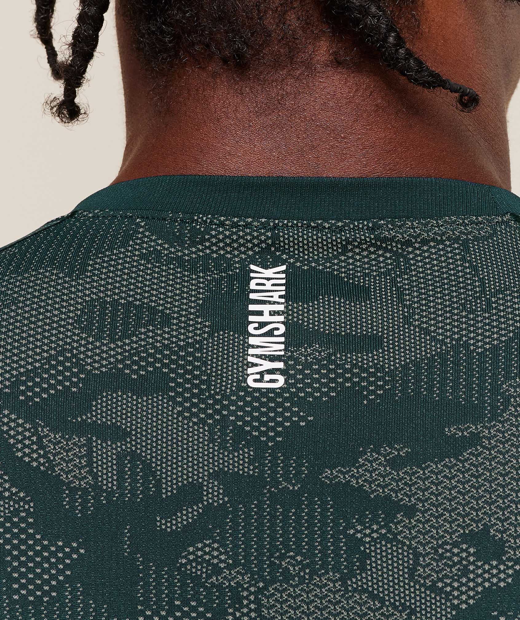 Geo Seamless T-Shirt Deep Petrol Blue/Unit Green