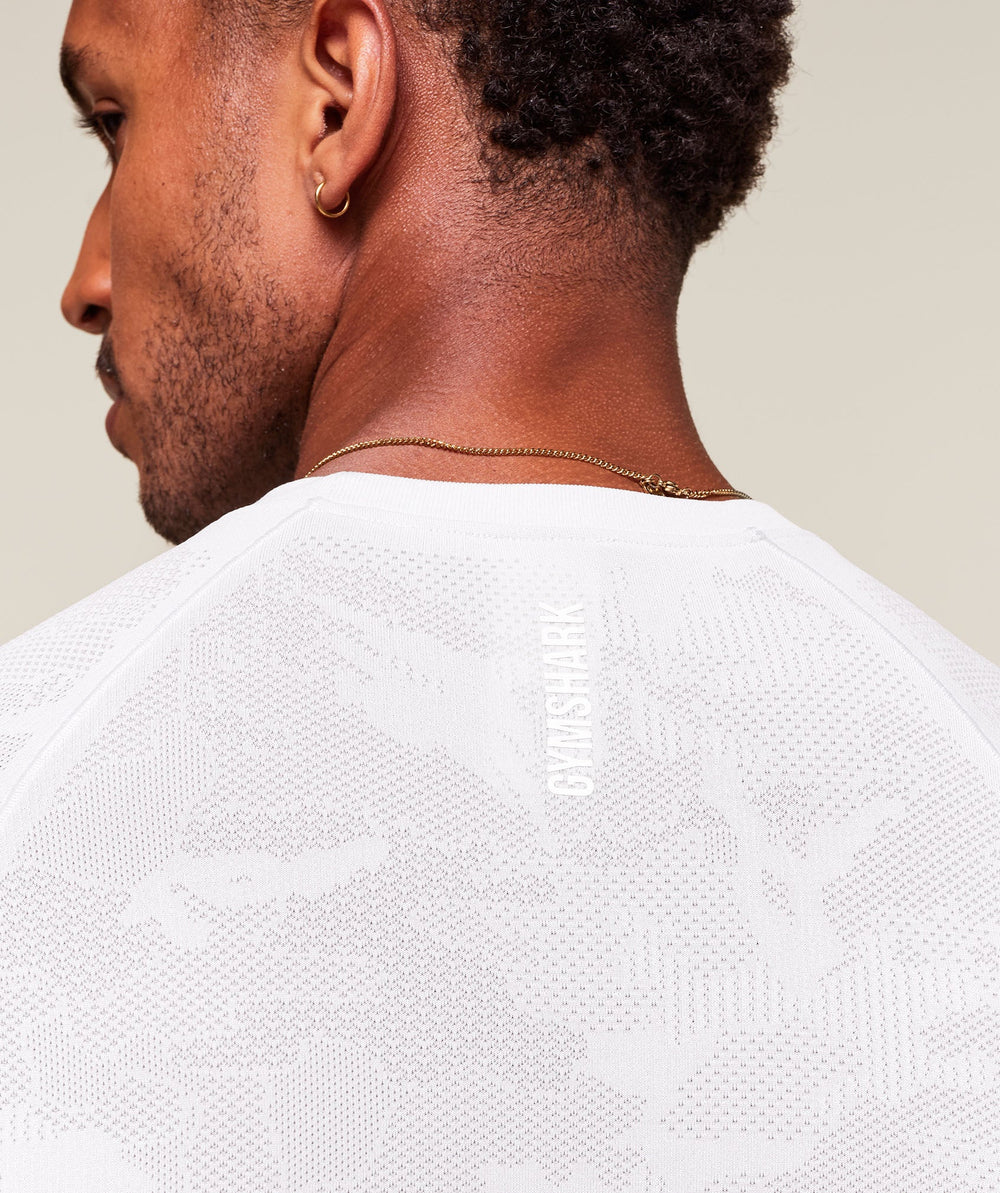 Geo Seamless T-Shirt White/Light Grey