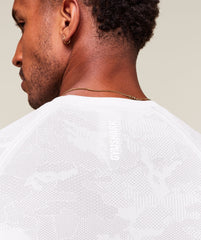 Geo Seamless T-Shirt White/Light Grey