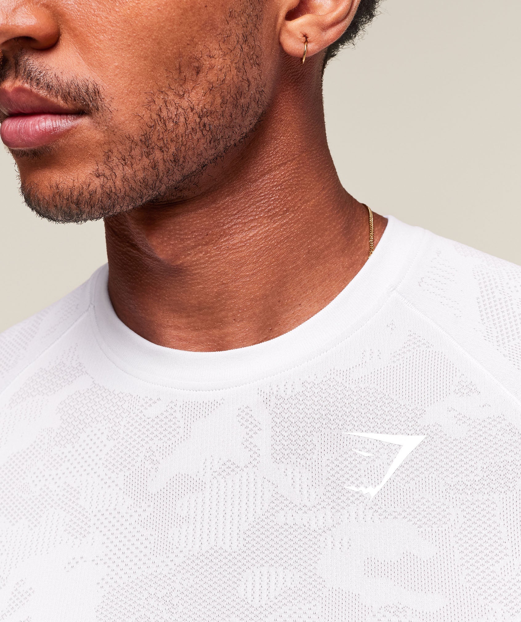 Geo Seamless T-Shirt White/Light Grey