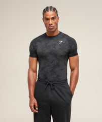 Geo Seamless T-Shirt Black/Charcoal Grey
