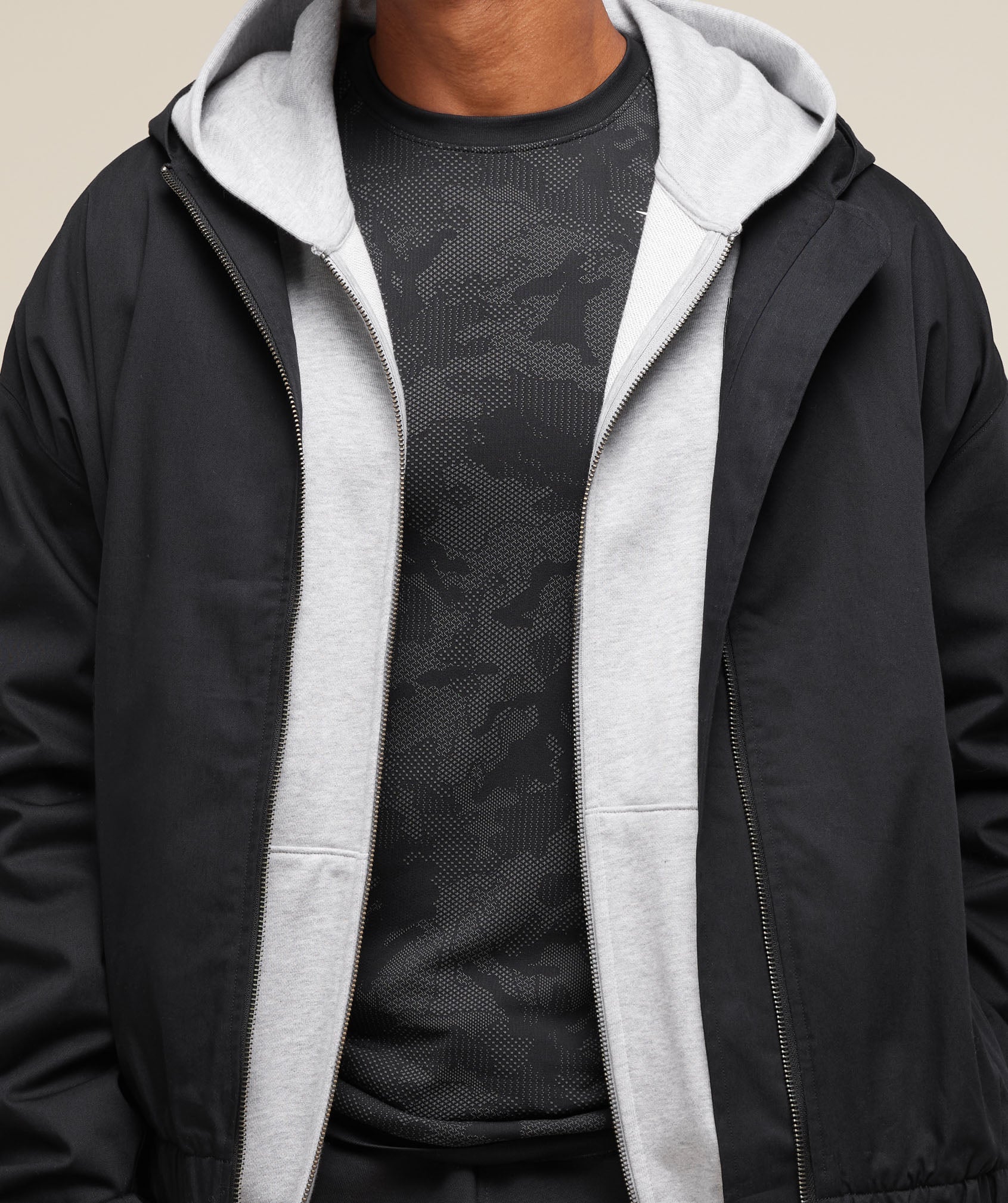Geo Seamless T-Shirt Black/Charcoal Grey