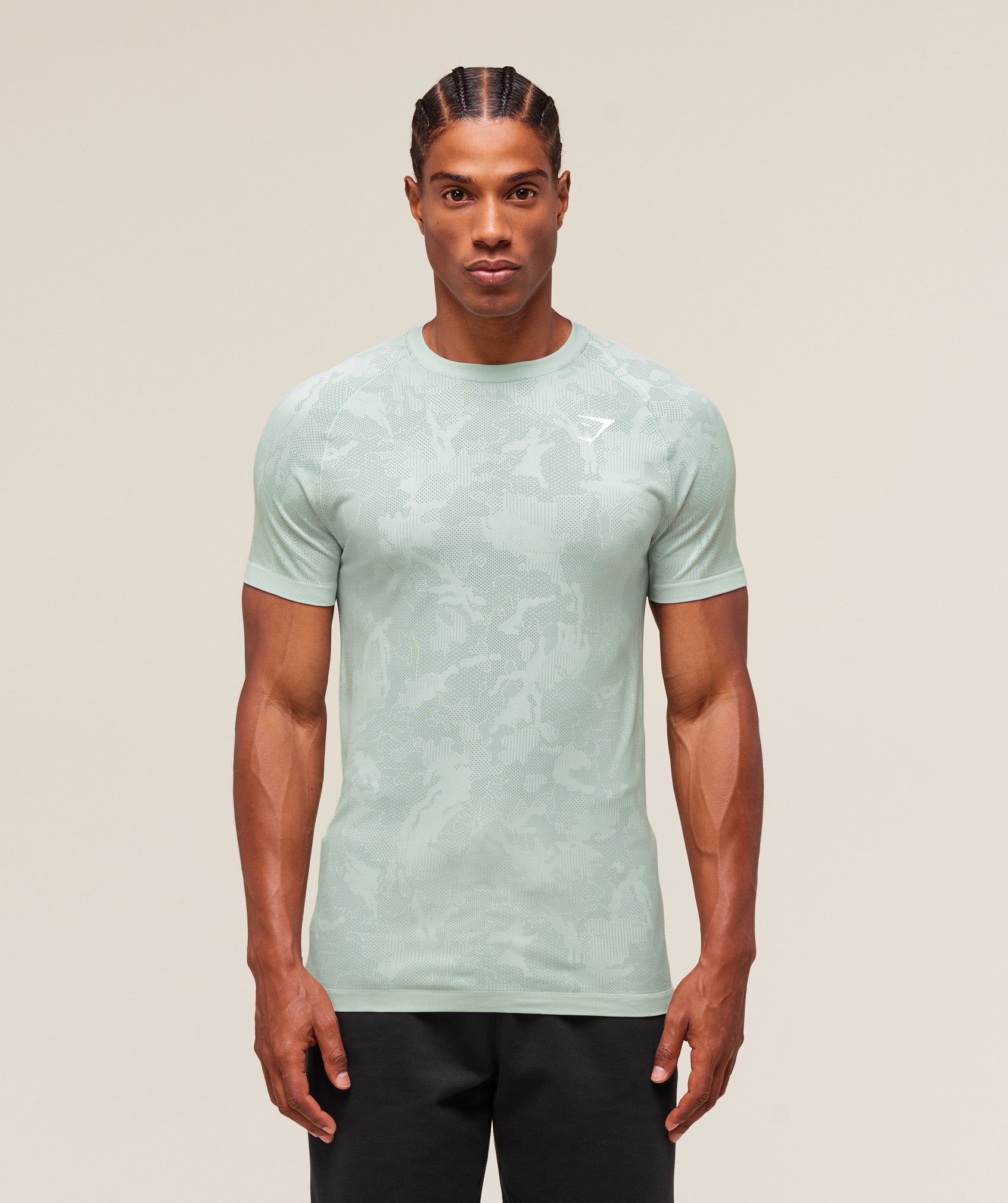 Geo Seamless T-Shirt Morning Blue/Celeste Blue