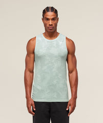 Geo Seamless Tank Morning Blue/Celeste Blue