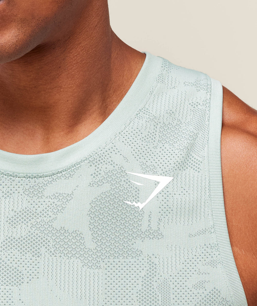 Geo Seamless Tank Morning Blue/Celeste Blue