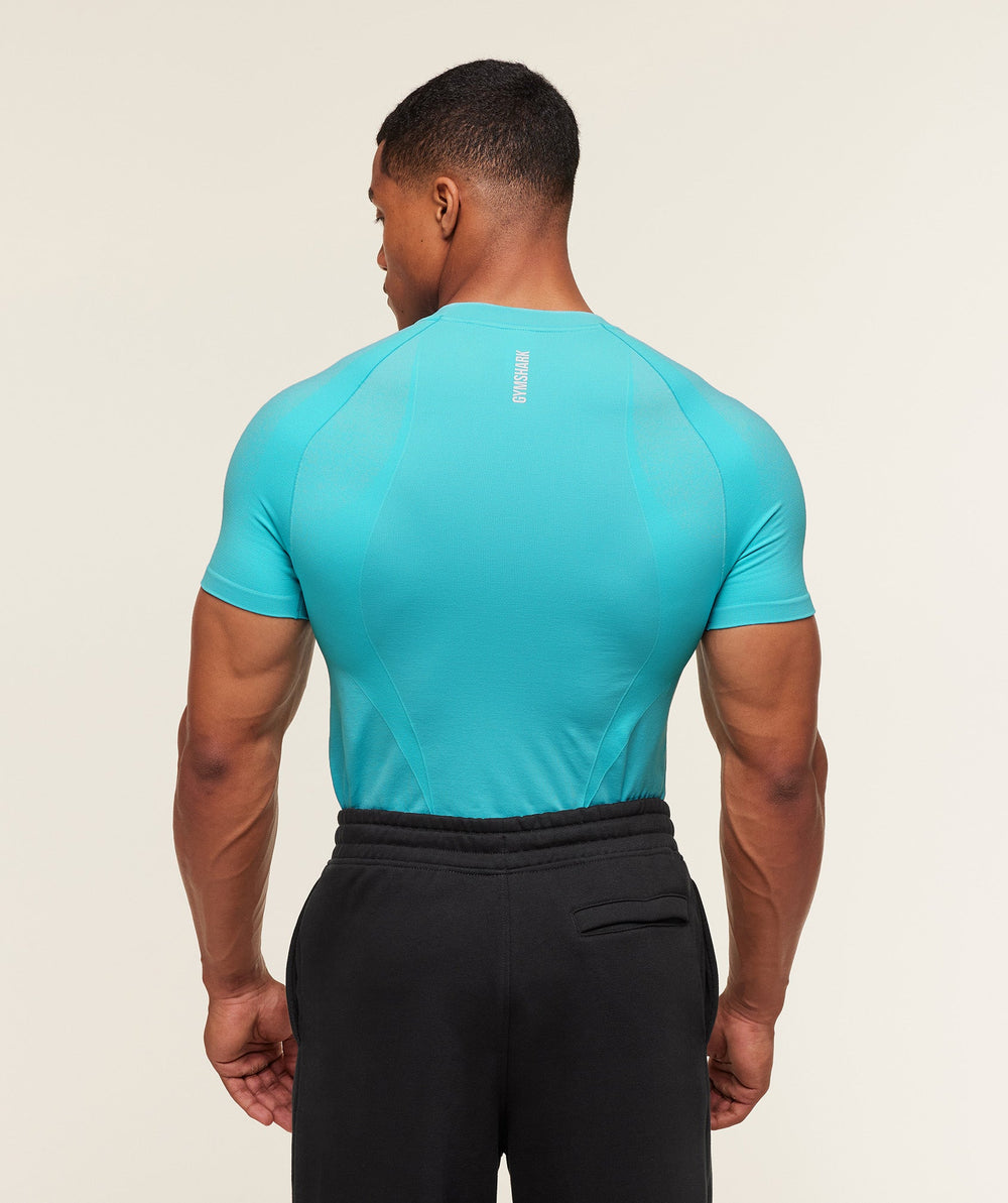Shadow Seamless T Shirt Brand Blue