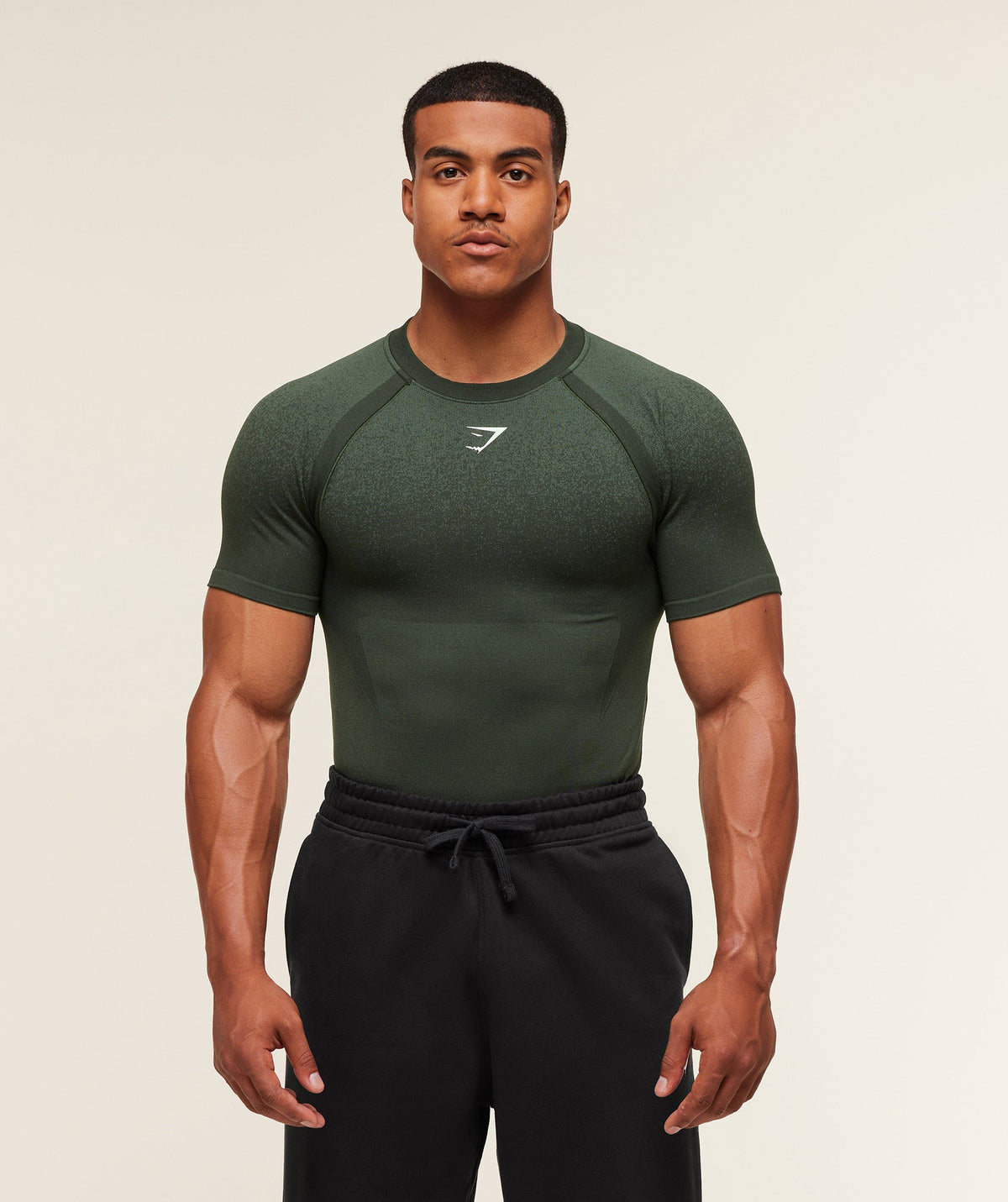 Shadow Seamless T Shirt Trail Green