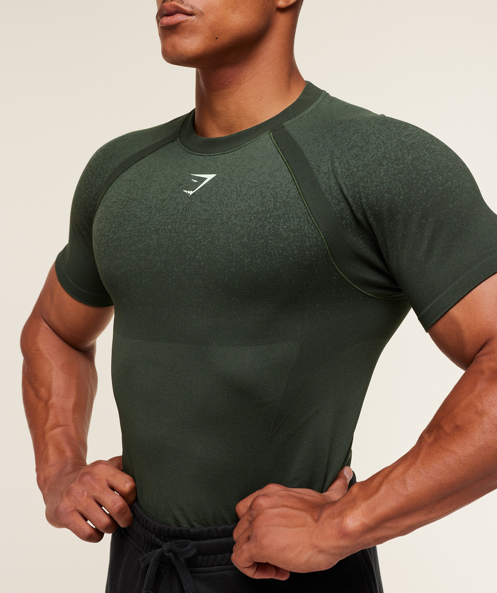 Shadow Seamless T Shirt Trail Green