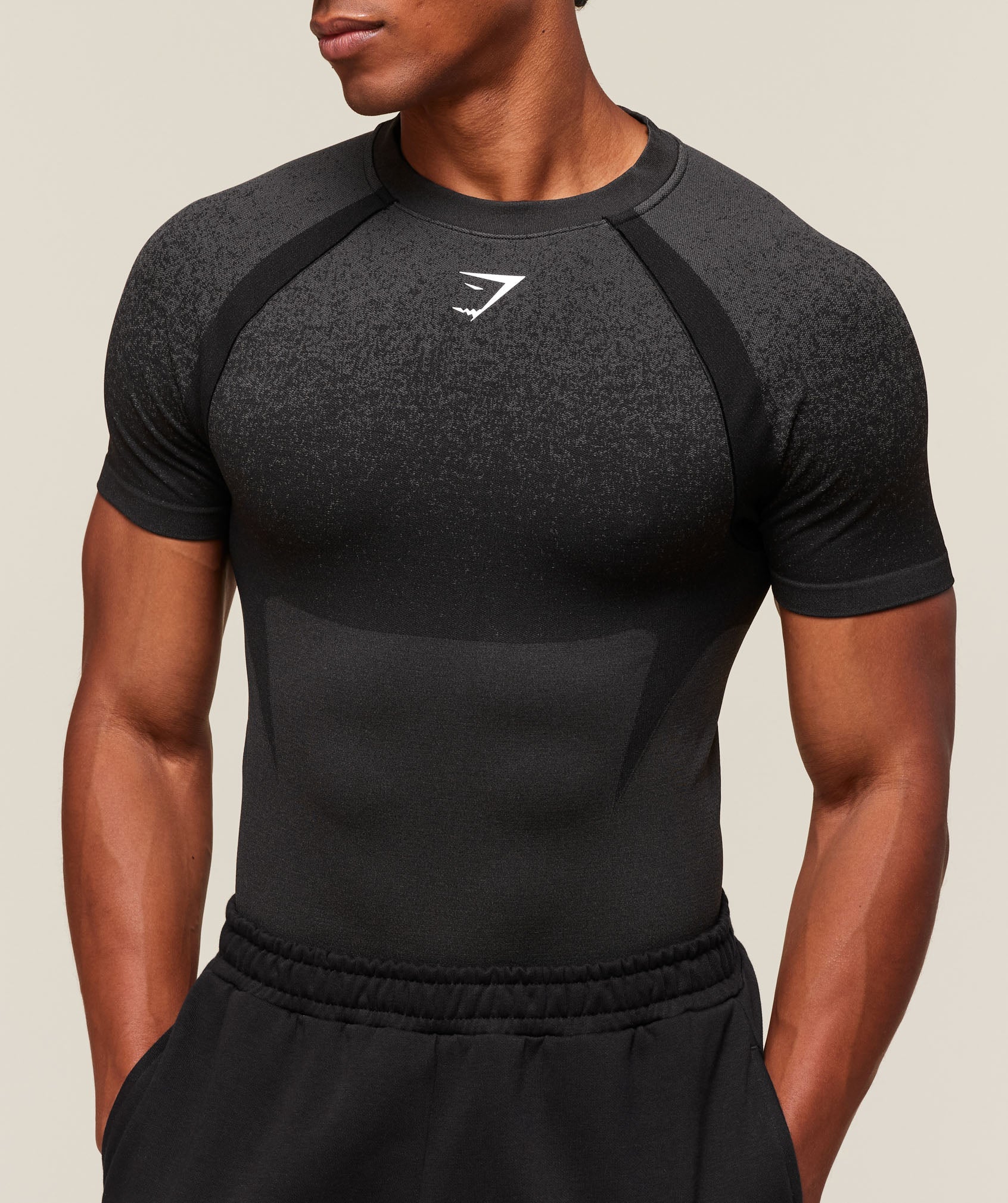 Shadow Seamless T Shirt Black