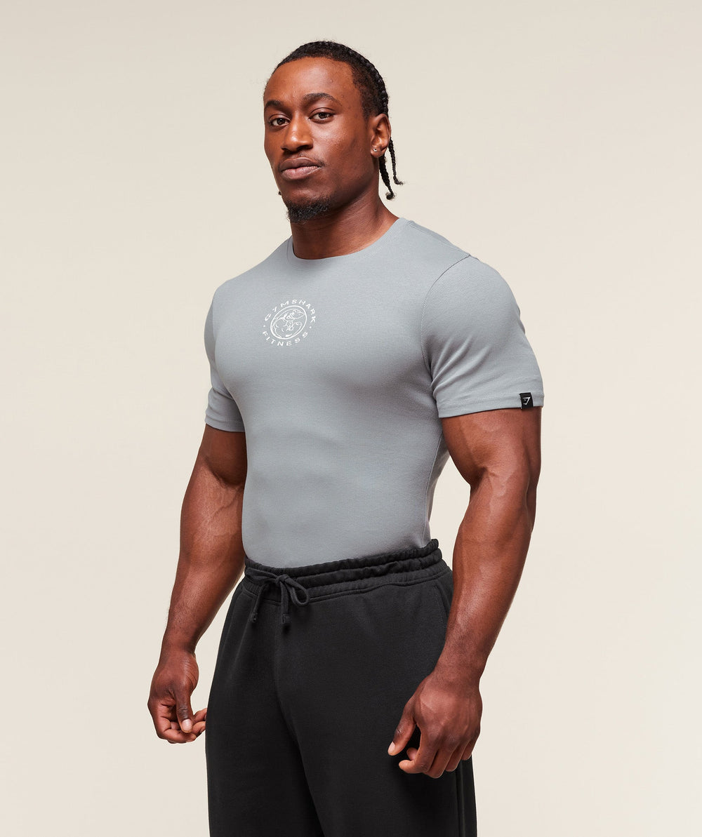Legacy Ribbed T-Shirt Denim Grey