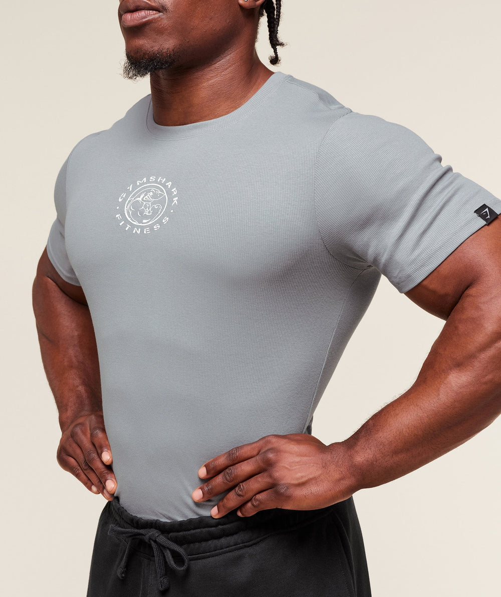 Legacy Ribbed T-Shirt Denim Grey