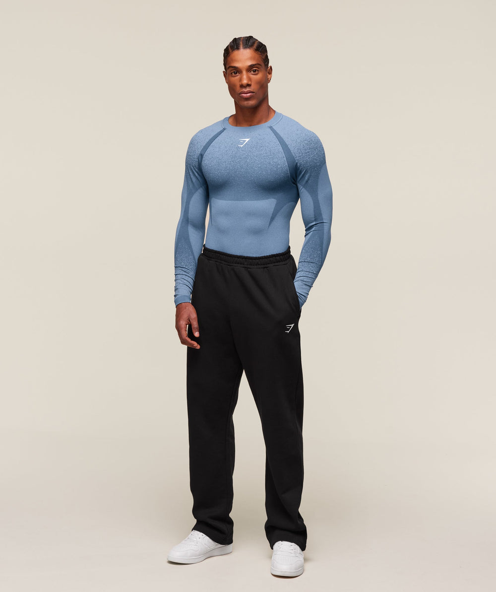 Shadow Seamless Long Sleeve T-Shirt Faded Blue