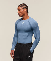 Shadow Seamless Long Sleeve T-Shirt Faded Blue