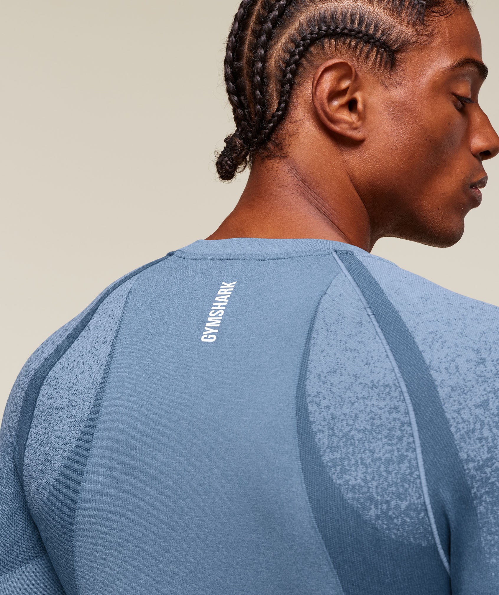 Shadow Seamless Long Sleeve T-Shirt Faded Blue