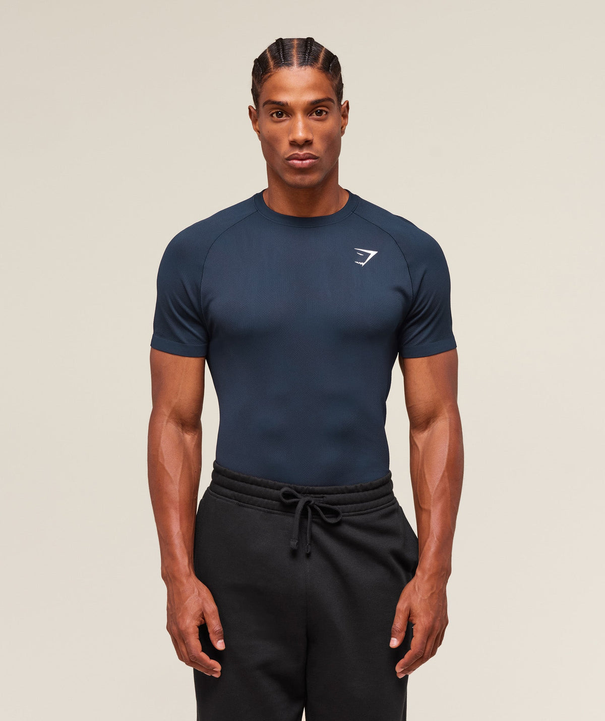 Geo Seamless T-Shirt Navy/Heavy Blue