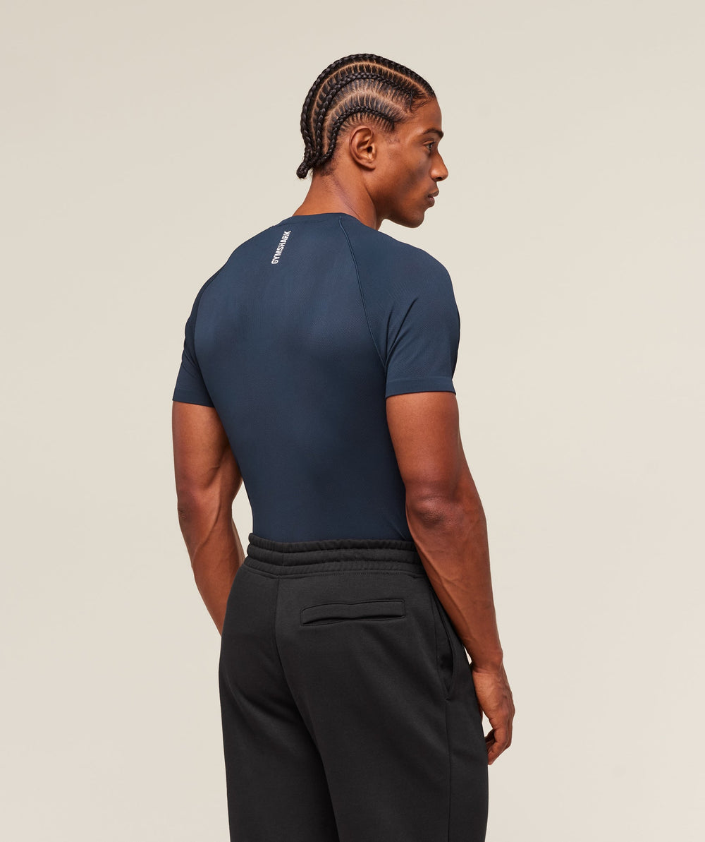 Geo Seamless T-Shirt Navy/Heavy Blue