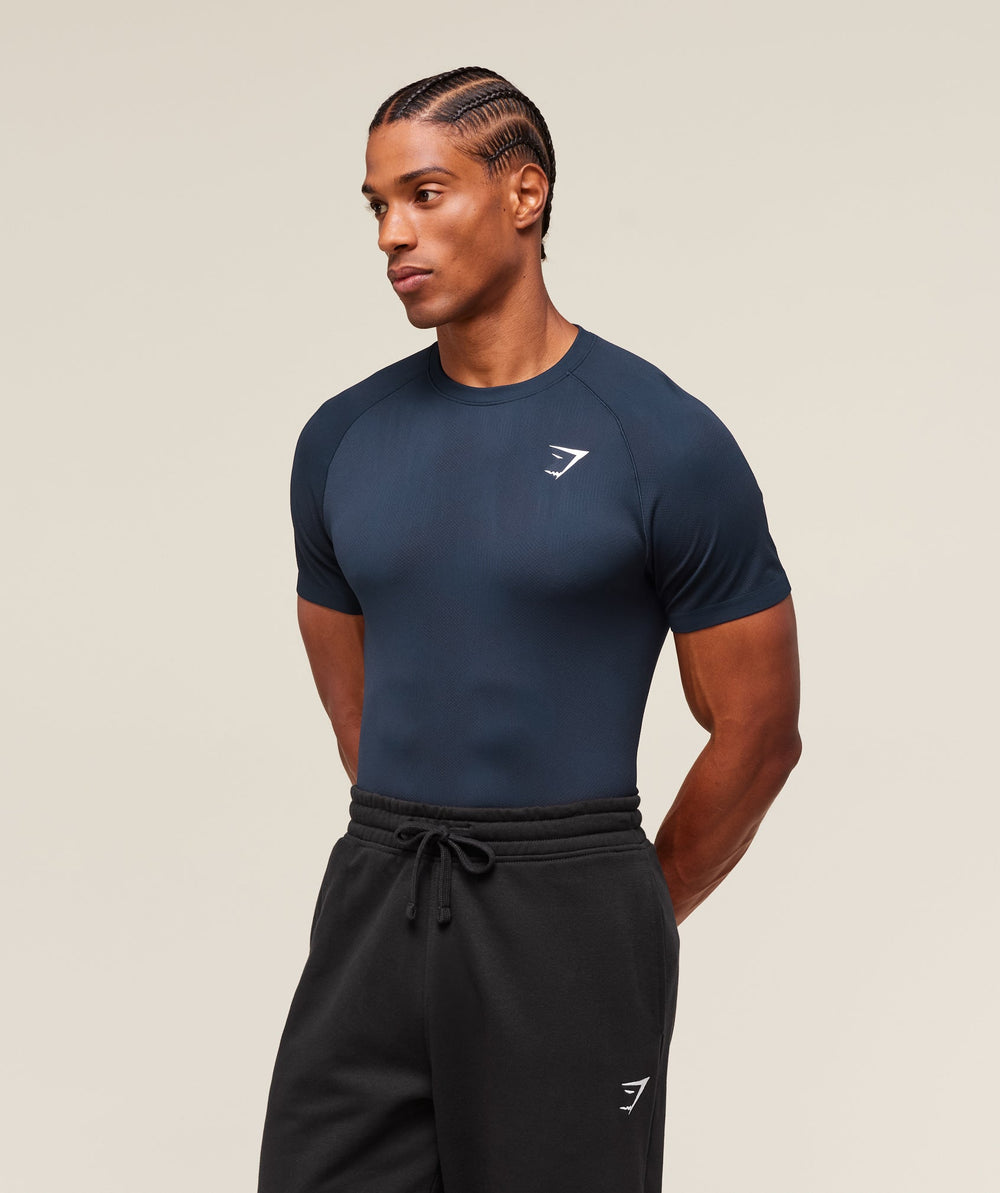 Geo Seamless T-Shirt Navy/Heavy Blue