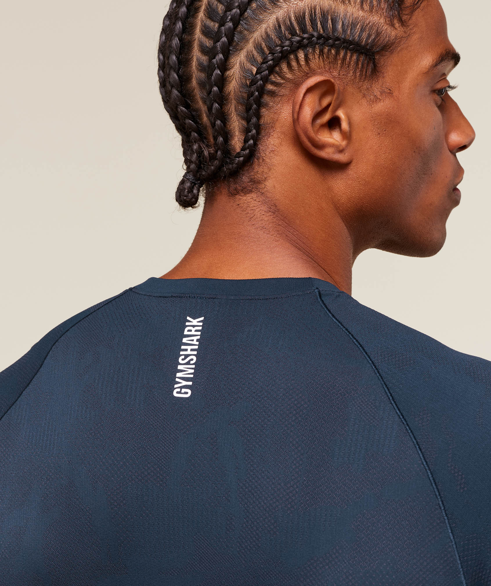 Geo Seamless T-Shirt Navy/Heavy Blue