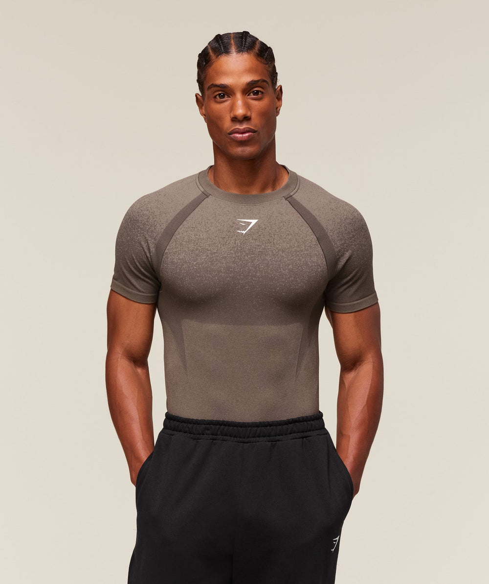Shadow Seamless T Shirt Camo Brown